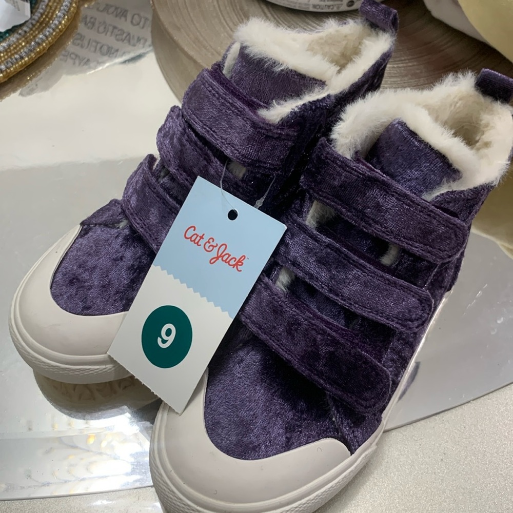 Purple sneakers